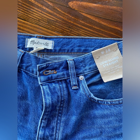 NWT Madewell Low-Slung Straight Jeans Size 28 - Picture 3 of 13